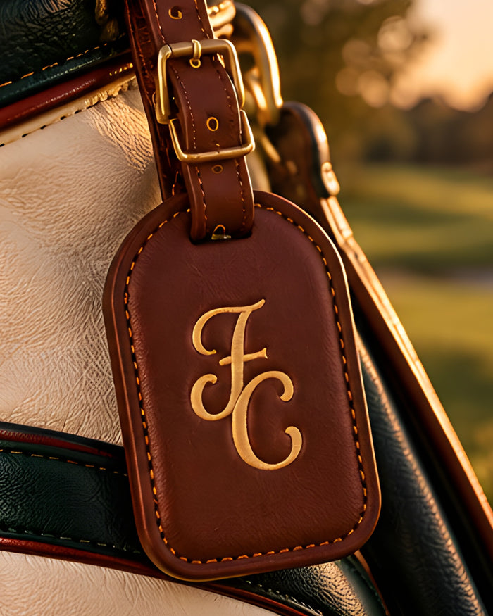 Foxcrest leather golf bag tag